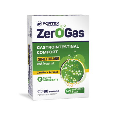 ZeroGas Magen-Darm-Komfort, normale Verdauung, Gasentlastung, 60 Softgel