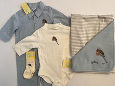 NWT Infants 3-6 Gymboree VINTAGE 2004 DAYS OF YESTERYEAR Blanket 4pc HORSE Set