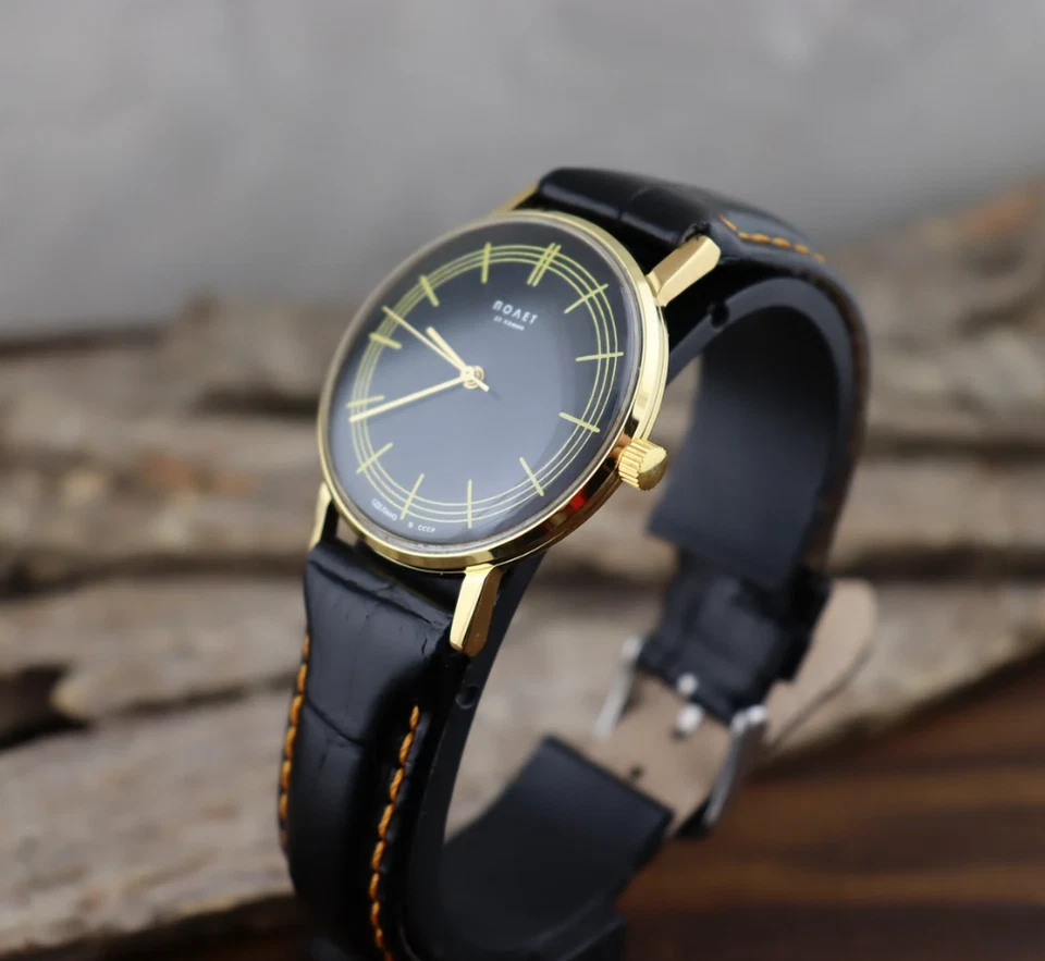 NUEVO Elegante Reloj Soviético POLJOT DE LUXE Mecánico de Lujo Ruso URSS De Colección Para Hombre Foto 2 de 4