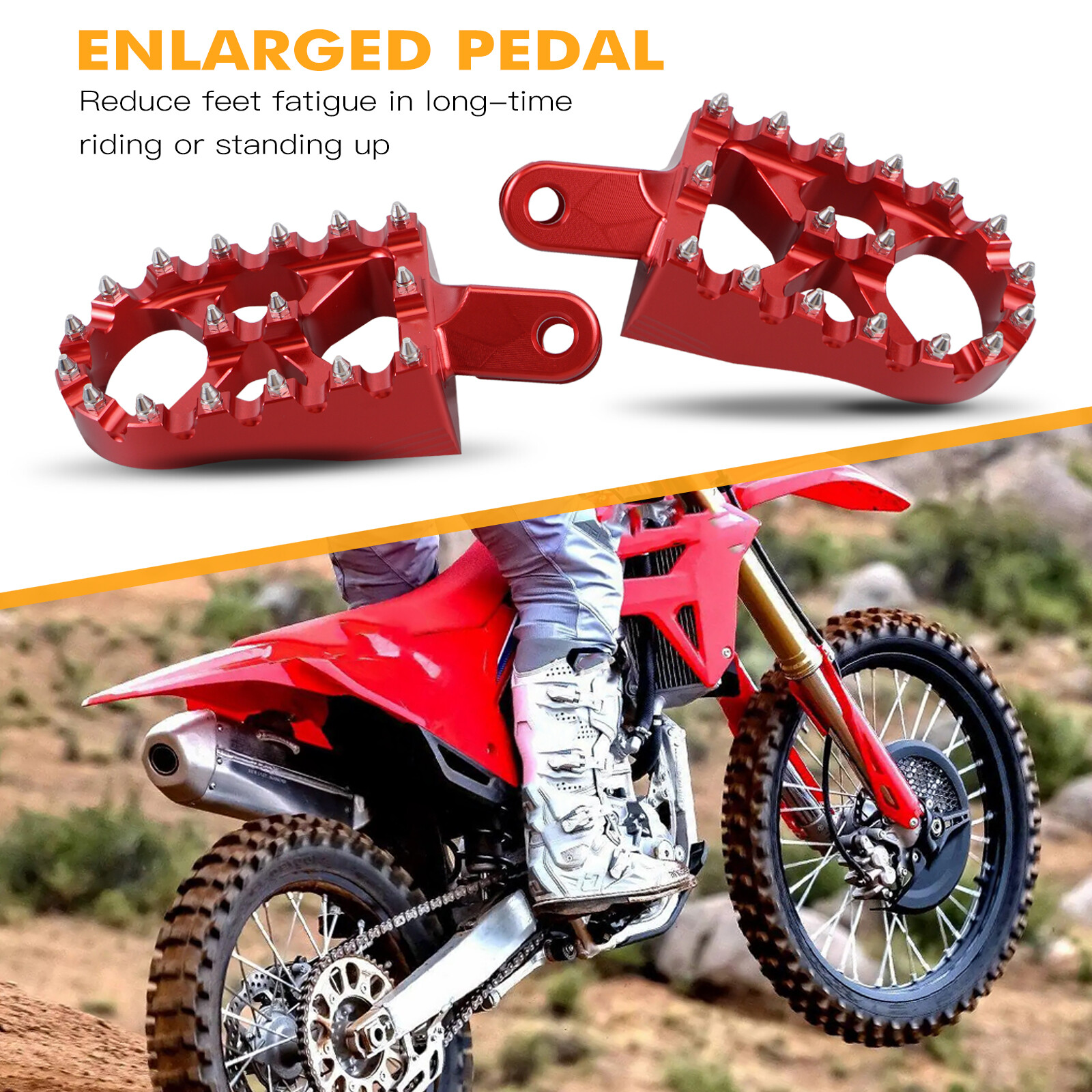 Extender Foot Pegs Wide Pedals For Honda XR650L 650R 20002007 XR600R