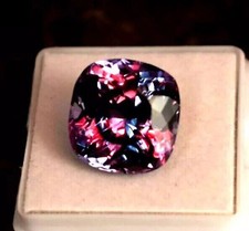 15 Ct Natural Color Change Alexandrite Certified Loose Gemstone Cushion Cut