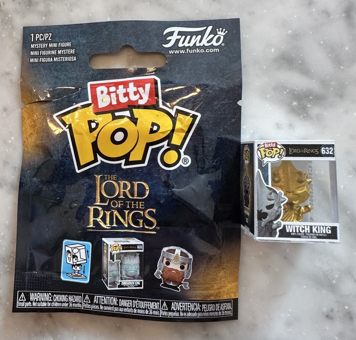 Funko Bitty Pop The Lord of The Rings Blind Bag 632 Witch King *Gold 1/24*