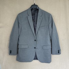 Banana Republic Gray Herringbone Standard Fit Sports Coat Blazer Jacket 40R POLY