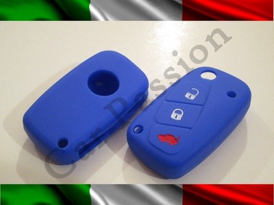 Guscio Telecomando Chiave FIAT - Compatibile Con Panda, Punto, Ducato, Doblò, Stilo (Blu, 3 Tasti)