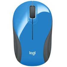 Logitech M187 Wireless Mini Mouse Pocket Portable Sized Blue/Black