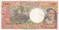 New Caledonia - Amministrazione Francese - 1000 Franchi 1971 P.64a