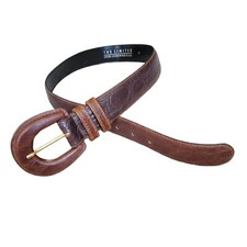 The Limited Women's M Medium Brown Leather Belt Made In Italy Buckle 1.5" Wide.