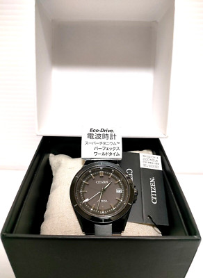 CITIZEN Attesa CB3035-72E ACT Line Eco-Drive Titanium Radio Men Watch Black Gift