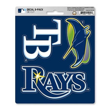Tampa Bay Rays MLB Vinyl Die-Cut Decal Sticker Set / 3 Pack Fanmats