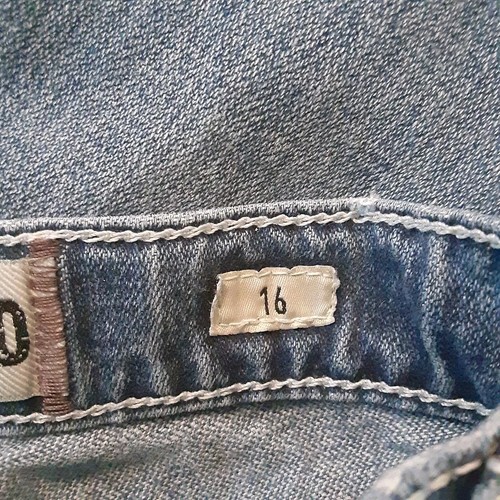 Ariat Boys Youth B4 Relaxed Jeans Size 16 Straight Leg Western Blue Distressed - Picture 4 of 12