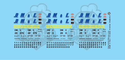 Dakota, Minnesota & Eastern 2 Bay Covered Hopper Decals DM&E