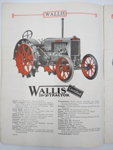 VTG 1927 WALLIS Massey-Harris Tractors 20-30 Sales Brochure / Catalog 64 Pgs - 第 8/21 張圖片