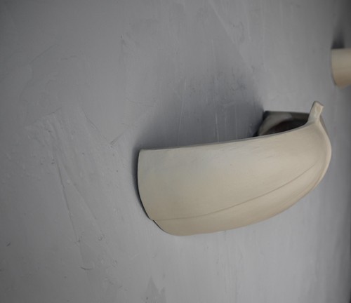 Pair of Minimalist Ceramic Uplighting Wall Sconces - 第 3/6 張圖片
