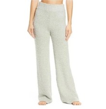 SKIMS Cozy Knit Pants Sz S/M Wide Leg Loungewear Womens Light Blue Teddy Cozy