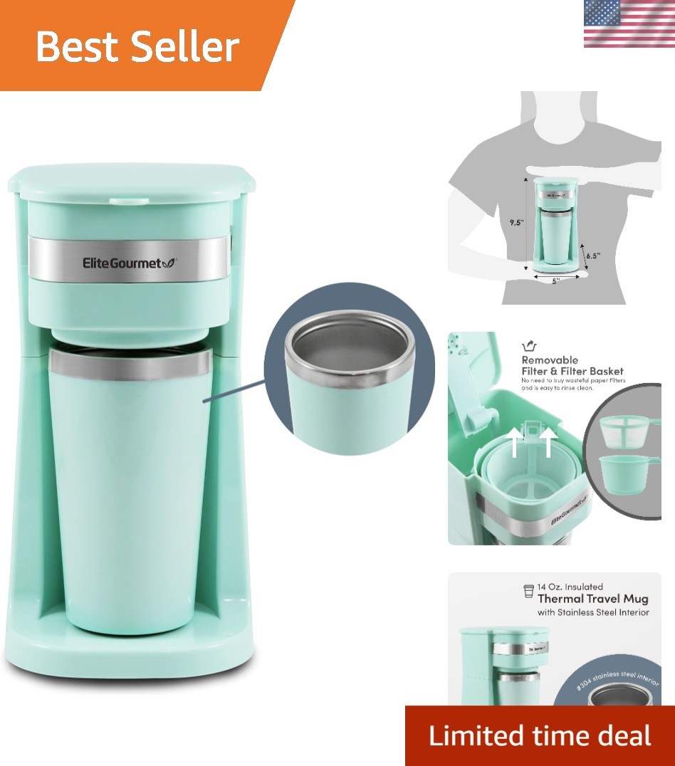 With Thermal Mug & Reusable Filter - Space-saving