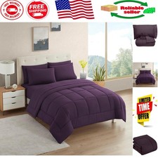 7-Piece Purple Comforter Set - Ultra Soft, All-Season Bedding Collection