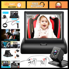 4.3'' HD Baby Car Mirror - Night Vision Safety Seat Camera, Wide View Monitor