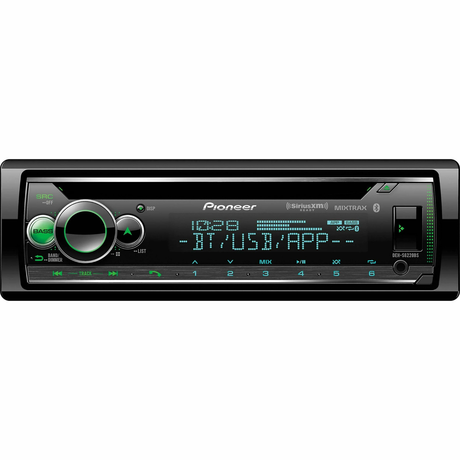 Pioneer DEH-S6220BS CD - Built-in Bluetooth, Color Customization