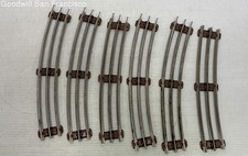 Lot of 6 Vintage Lionel O-27 Curved Tubular Track
