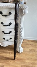 Vintage Hand Carved Wooden Cane Tribal African Style FiguralHead Walking Stick