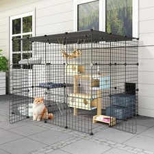 Oneluck 41 Inch Catio Outdoor Cat Enclosure with Super Large Enter Door, Balc...
