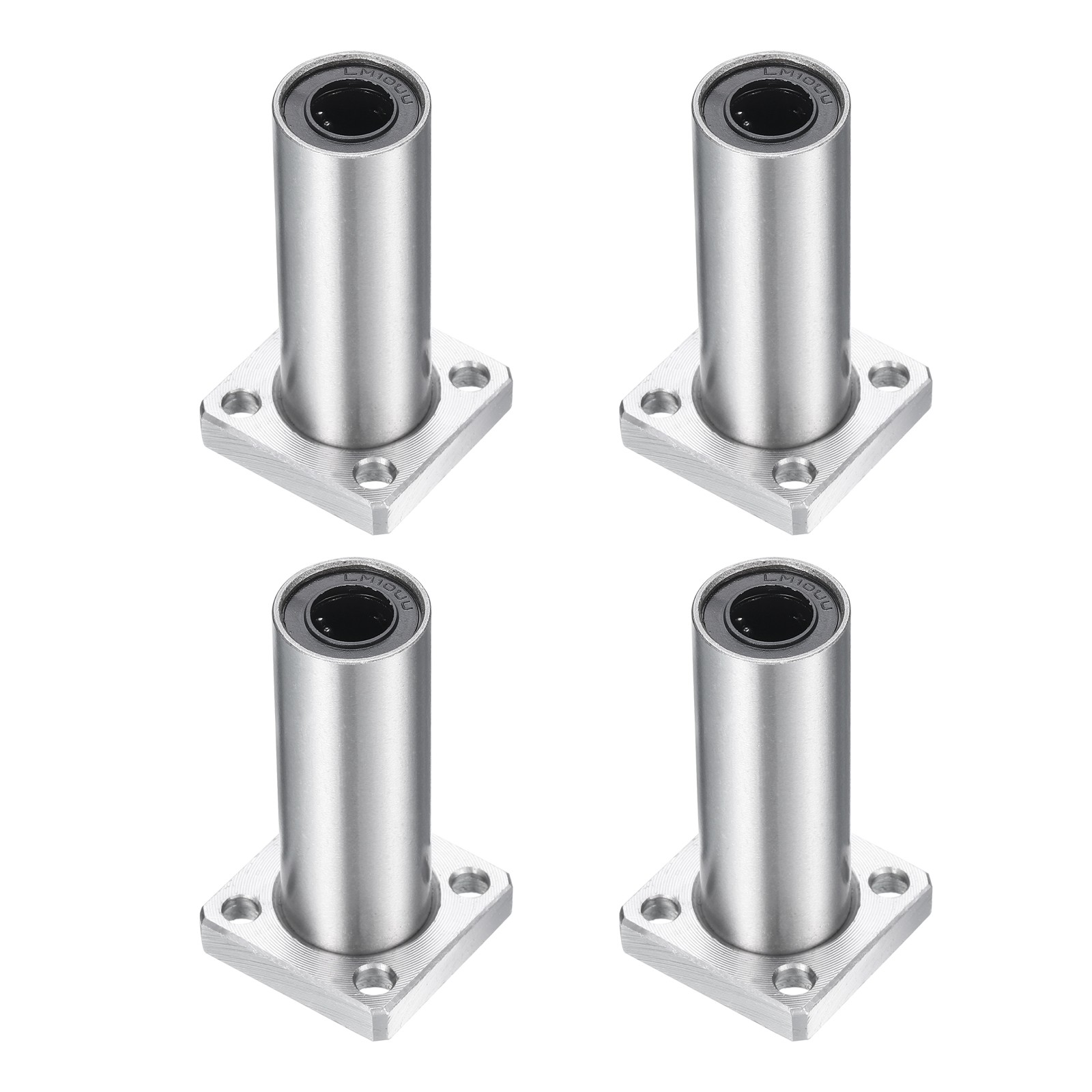 4pcs LMK10LUU Linear Ball Bearings 10x19x55mm Square Flange for CNC 3D Printer