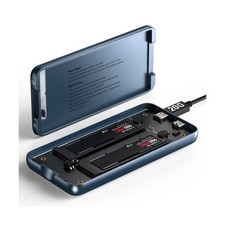 Dual Bay Raid SSD Enclosure: 2280 M2 Hard Drive Enclosure with Clone Mode  R...