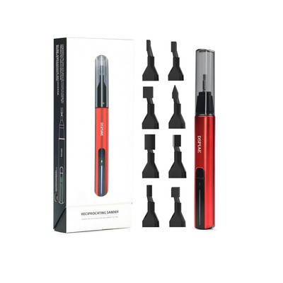 Electric Reciprocating Sander with 8 Sanding Heads for Detail and Crafts