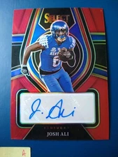 2022 Select Draft Picks RED PRIZM Josh Ali #RS-JAL AUTO