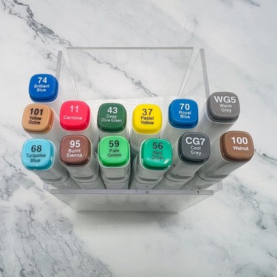 Vigor Fun LOT of 13 Alcohol Sketch Markers Permanent Dual Tips