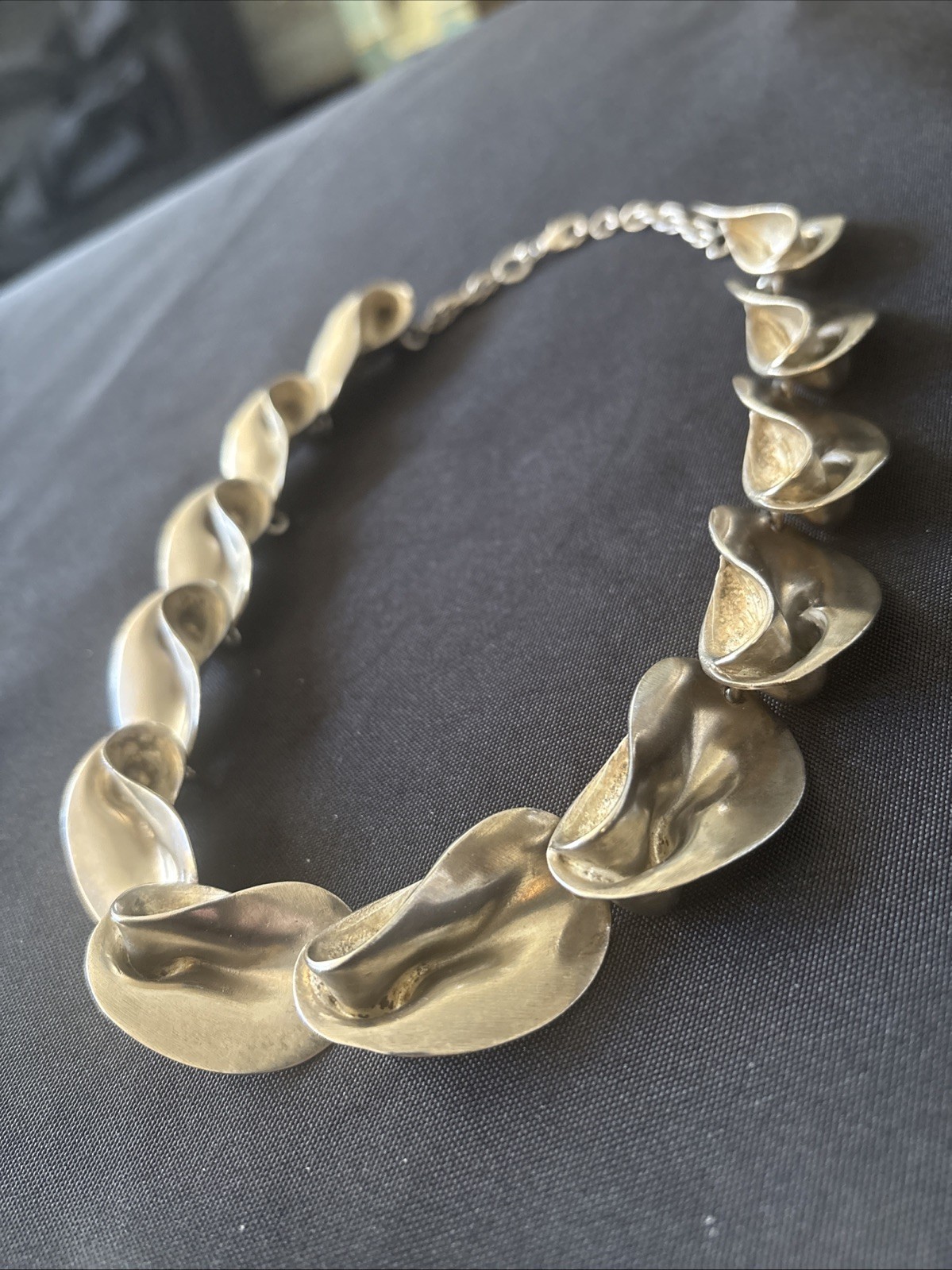 Beautiful MCM Silver Tone Statement Modernist Bru… - image 2