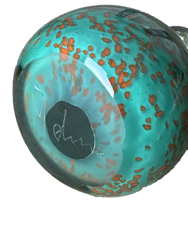 Verre design presse-papiers signé Mdina Malte psychédélique - Photo 4 sur 4