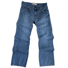 Levi's 550 Denim Relaxed Blue Jeans Youth Size 16 REG 29x27 Blue Pockets Zip Fly