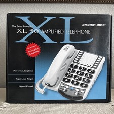 Ameriphone Clarity XL 50 Amplified with Large Buttons Loud Ring Corded Telephone
