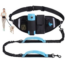 Hands Free Dog Leash, Waist Leash for Walking, Running, 60 inches, Blue