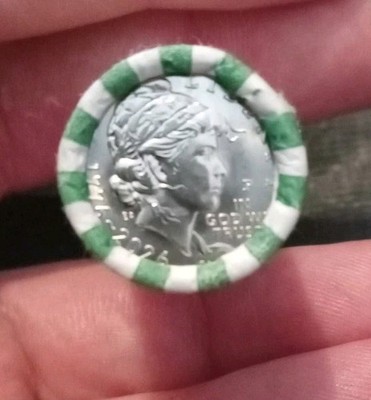 2026 P Emerging Liberty Dimes Loomis Bank Wrapped Roll 1776 2026 In Hand 