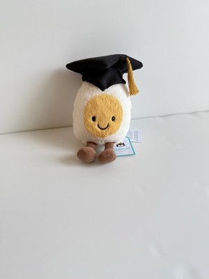 Jellycat Amuseables Boiled Egg Graduation with Dust Bag BRAND NEW WITH TAGS