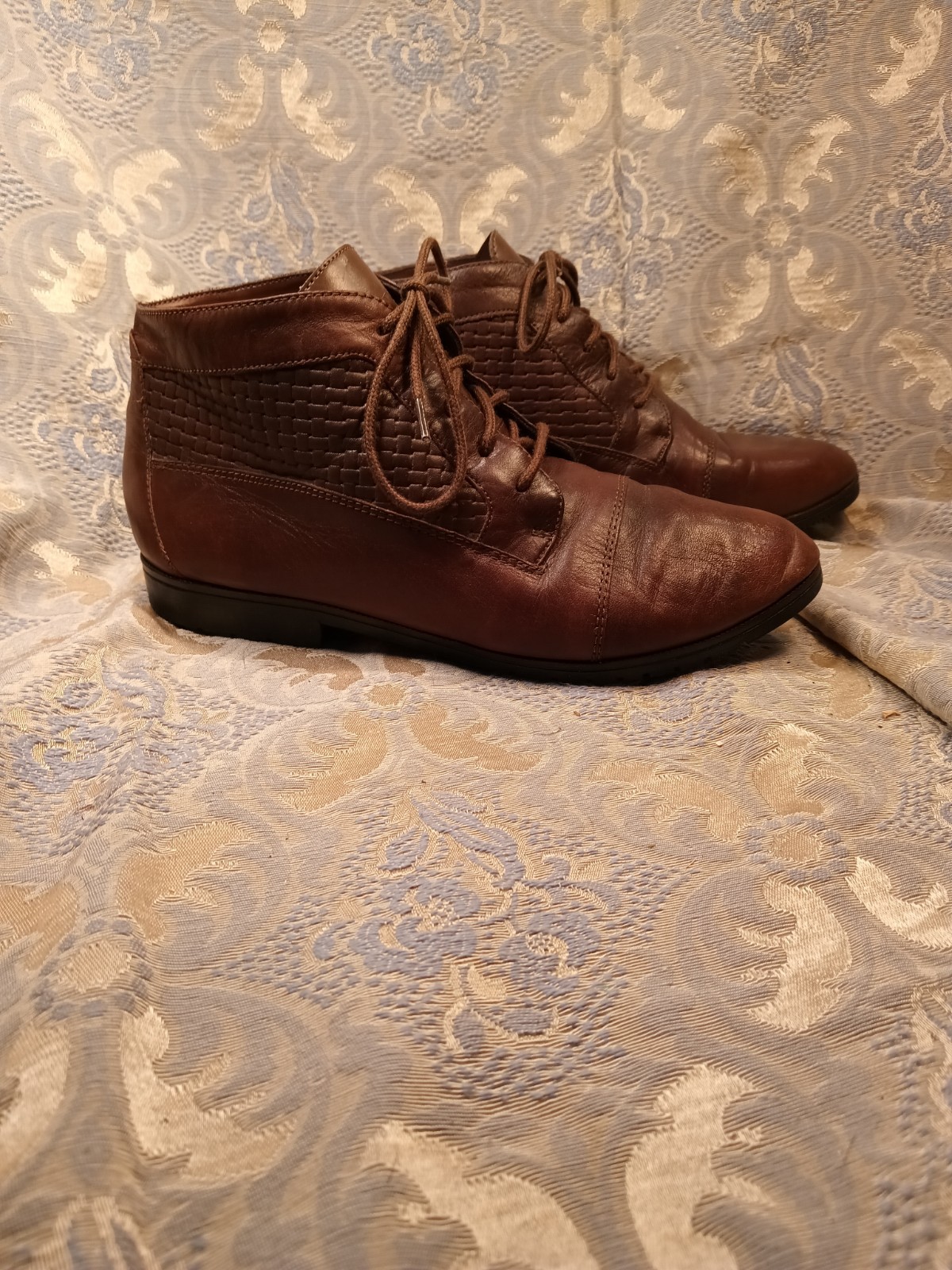 VINTAGE 90'S BASIC EDITION BROWN LEATHER WOMENS B… - image 7