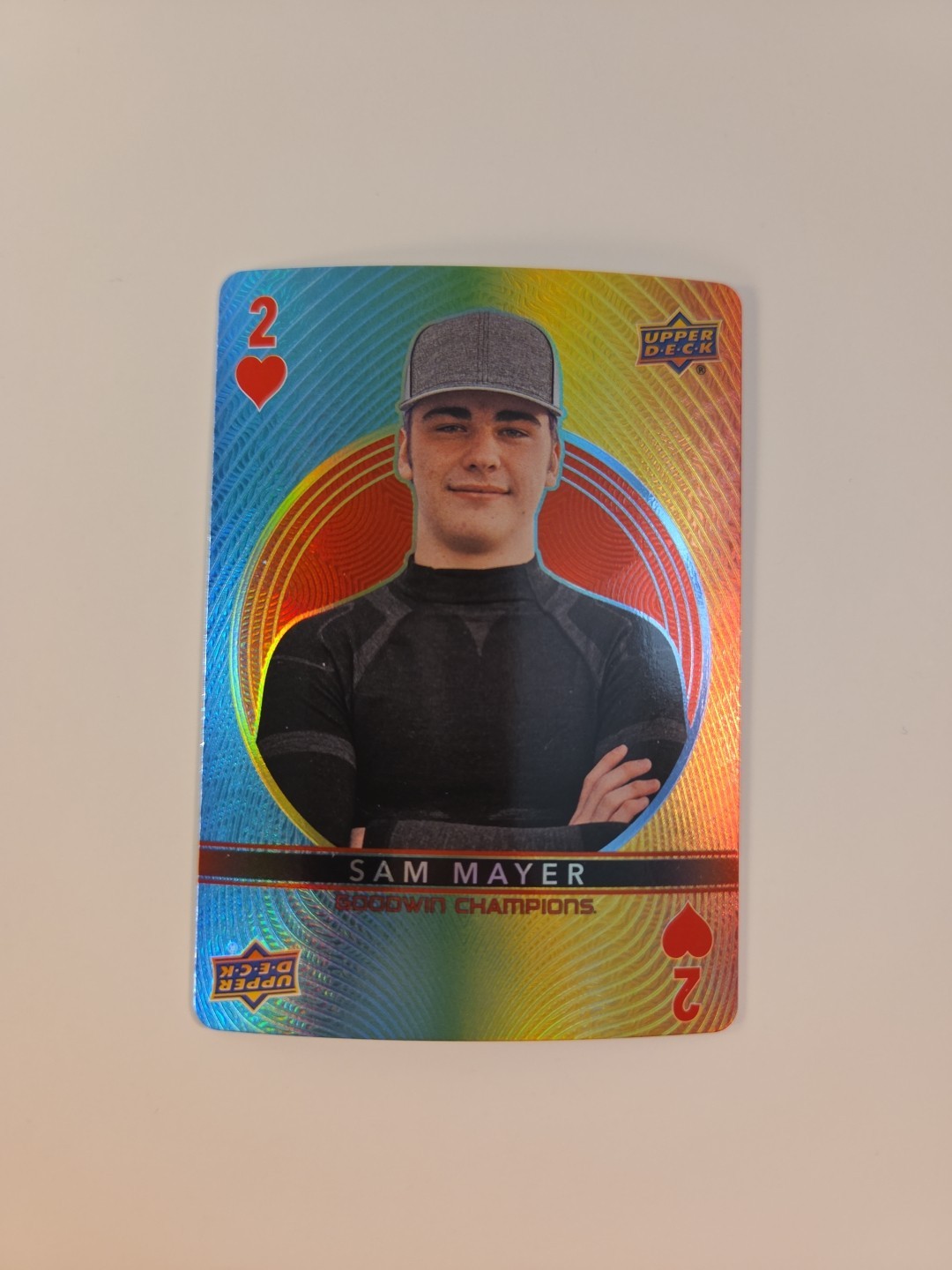 2022 Upper Deck Goodwin Champions Playing Cards #2H Sam Mayer 2 Of Hearts