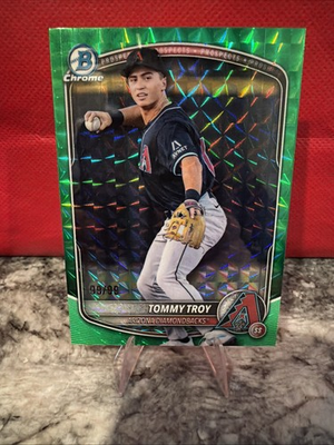 #ad Tommy Troy 2025 Bowman Draft Chrome Green Geometric Refractor BOOKEND 99 99 SP $11.99