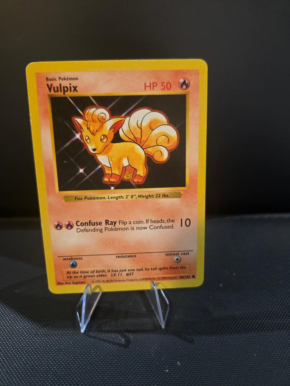 VULPIX 68/102 COMMON BASE SET SHADOWLESS POKEMON UNLIMITED