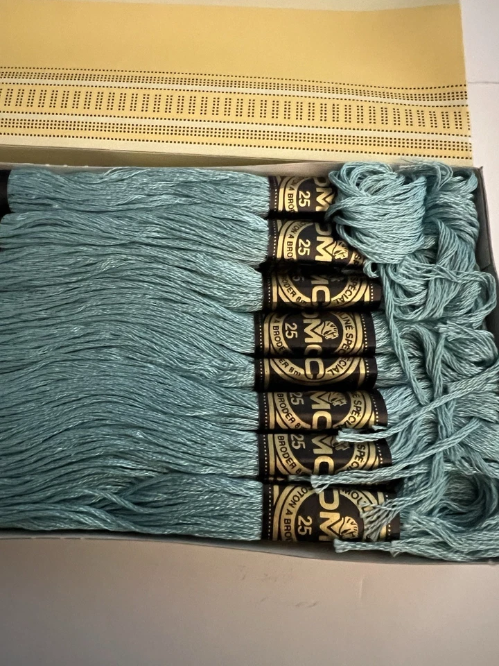 DMC Embroidery Floss Color # 598 Light Turquoise Floss Box of 24 New - Image 2 of 4