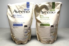 Aveeno Body Wash Refill Lot of 2 - Skin Relief/Daily Moisturizing 36 fl oz Each