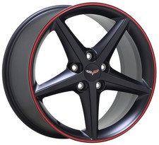 19x10 Corvette C6 Rear Black Red-line Wheel Rim Factory X1 Oem New 5489