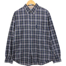 Used Columbia long-sleeved cotton check shirt size L men's