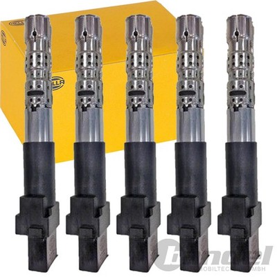 5x HELLA ZÜNDSPULE, 4 POLIG für FORD GALAXY ALHAMBRA VW GOLF NEW BEETLE SHARAN