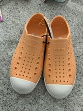 Native Toddler Kids Size C13 Jefferson Slip-On Shoes Orange Rubber