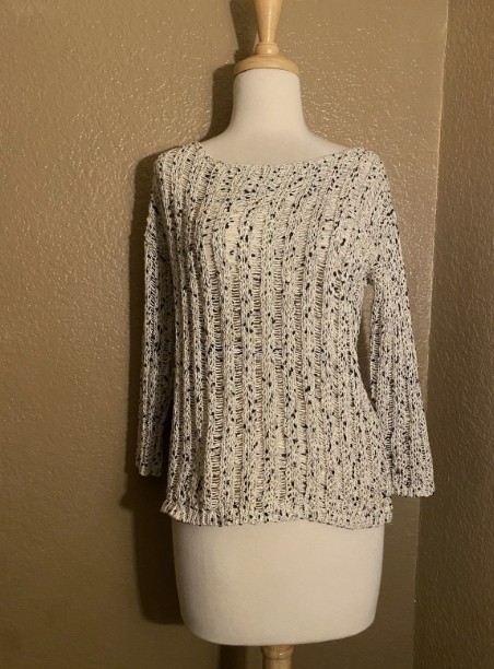 Alice + Olivia Cable Knit Pullover Lightweight Sw… - image 6