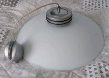 Bohmer: Lampa wisząca do pociągu, tytanowo-srebrna/mleczna, 11127