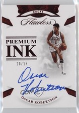 2019 Panini Flawless Premium Ink Ruby 10/15 Oscar Robertson #PI-ORB Auto HOF 6fs